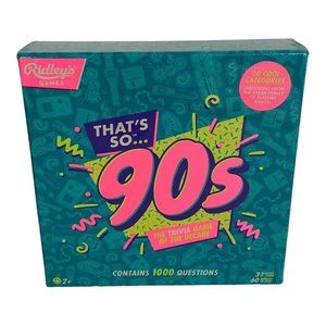 Ridley’s Brand That’s So 90s Trivia Board Game 1000 Questions Party NEW SEALED